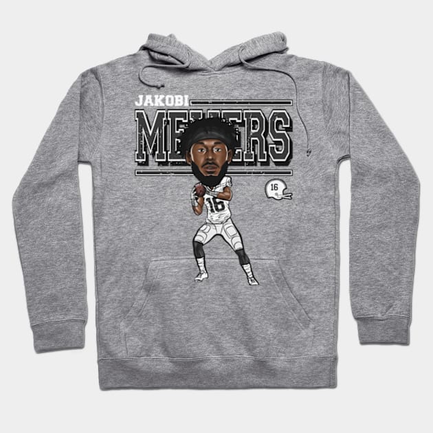 Jakobi Meyers Las Vegas Cartoon Hoodie by danlintonpro